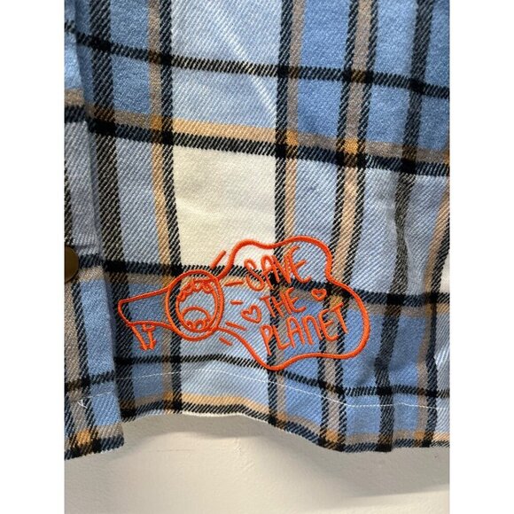 Disney Turning Red Pandamonium Plaid Flannel Shirt Jacket Unisex Large RPG - Picture 6 of 9